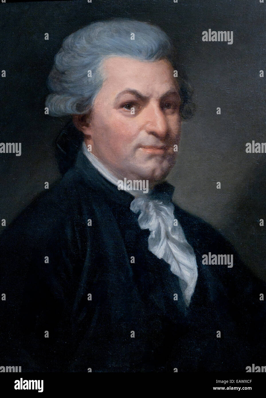 Portrait Man by Jean Baptiste Greuze (1725 – 1805)  France French Stock Photo