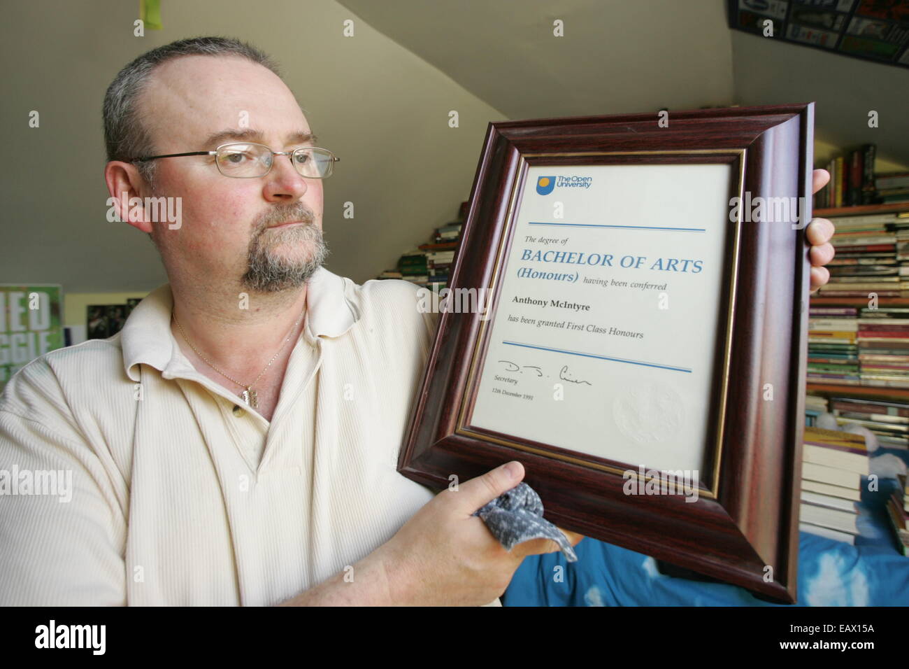 Anthony McIntyre is a former Provisional Irish Republican Army volunteer, writer and historian. He was imprisoned for murder for Stock Photo