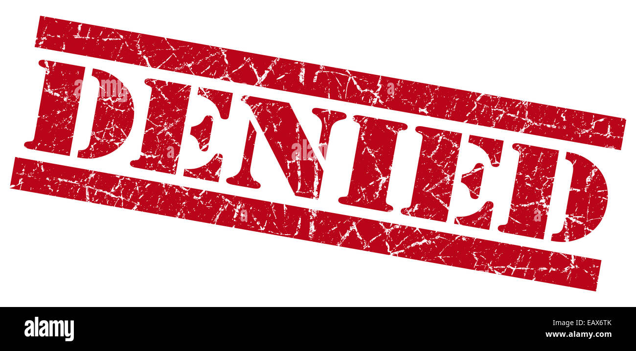 Denied red grunge stamp Stock Photo - Alamy