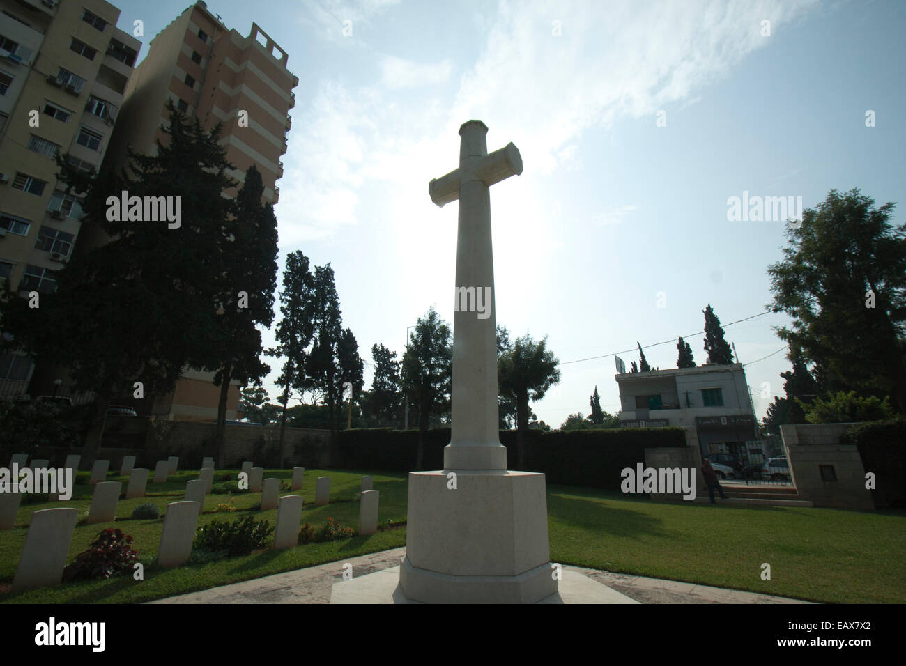 Beirut Lebanon. 21st November 2014. The Cross Of Sacrifice At The The ...