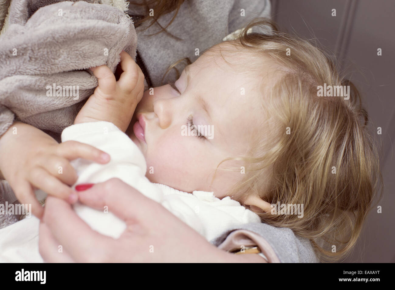 Babies Sleeping In Parents Arms