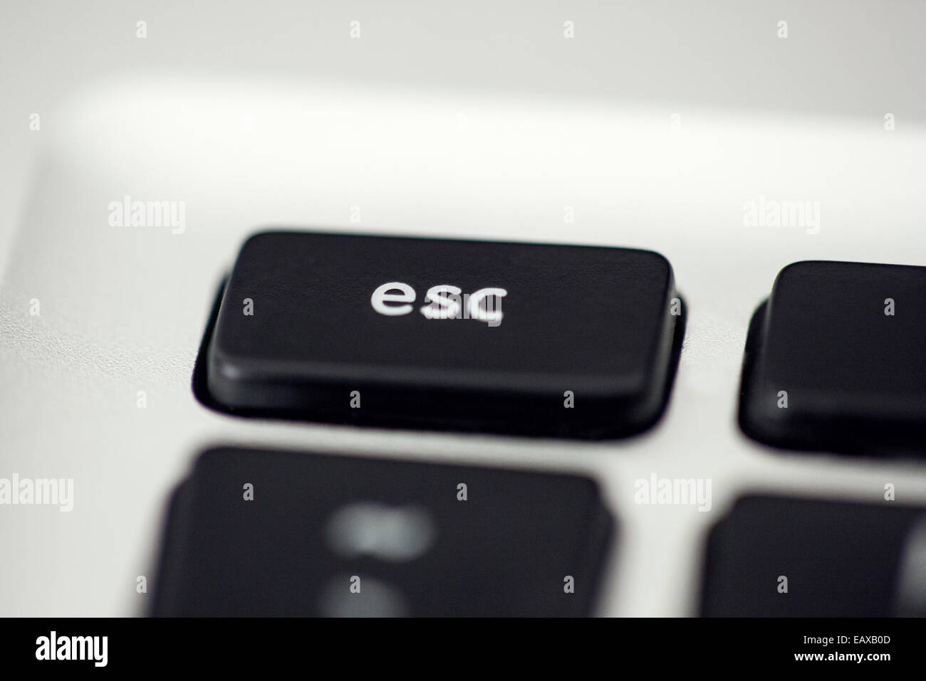 Close-up of escape key on computer keyboard Stock Photo
