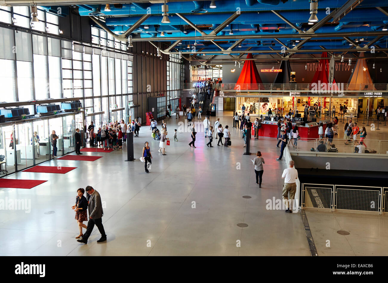 Inside the Pompidou Centre Paris Stock Photo