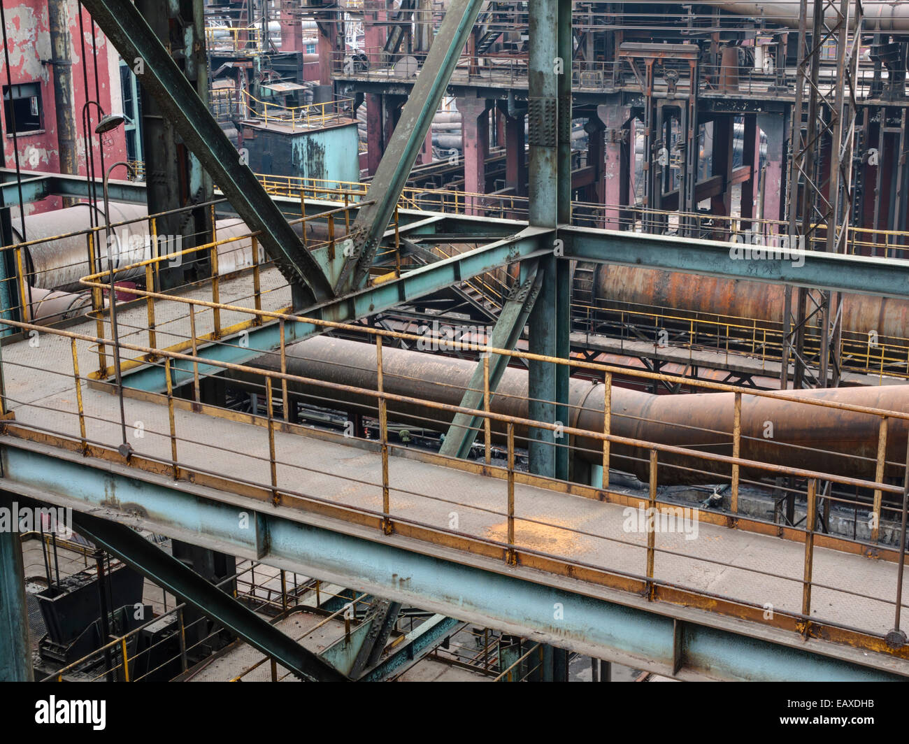 interior of old steel mill Stock Photo