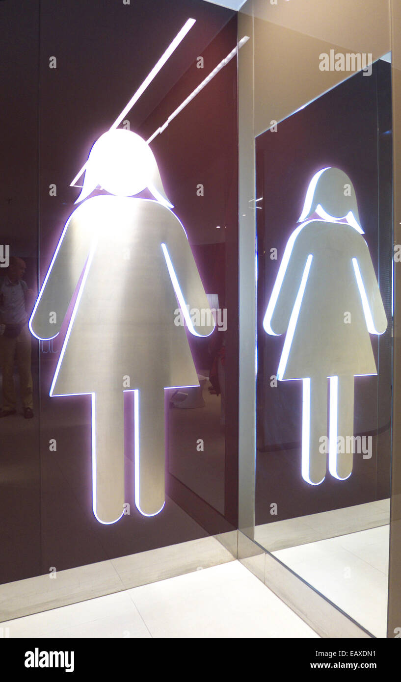 Barcelona trendy toilet design Spain Catalonia Stock Photo Alamy