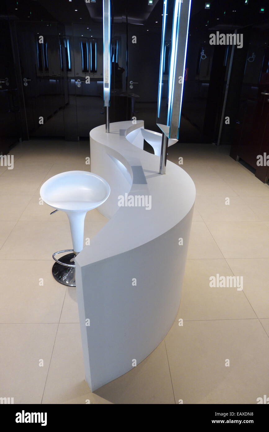 Barcelona trendy toilet design Spain Catalonia Stock Photo Alamy