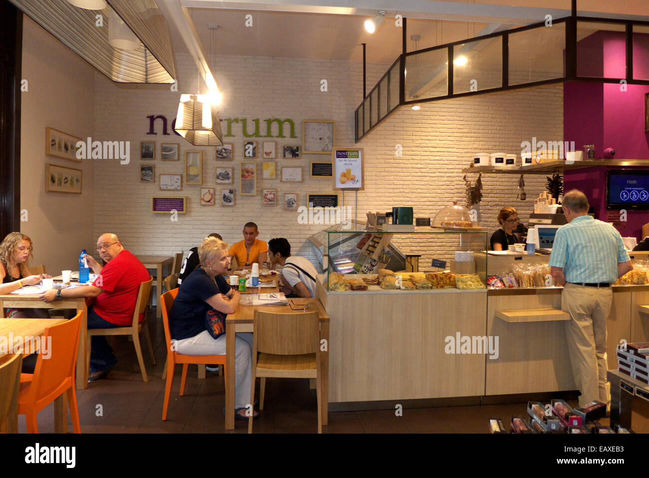 Spain Catalonia Barcelona Nostrum Fan's club food chain Stock Photo Alamy