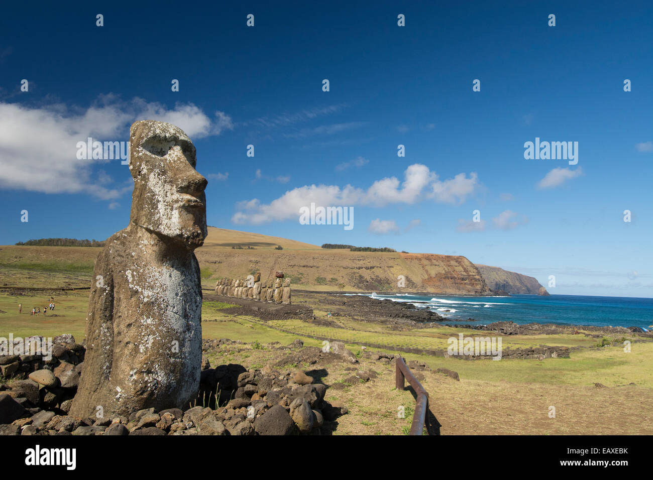 Chile, Easter Island, Hanga Nui. Rapa Nui National Park, Ahu Stock ...