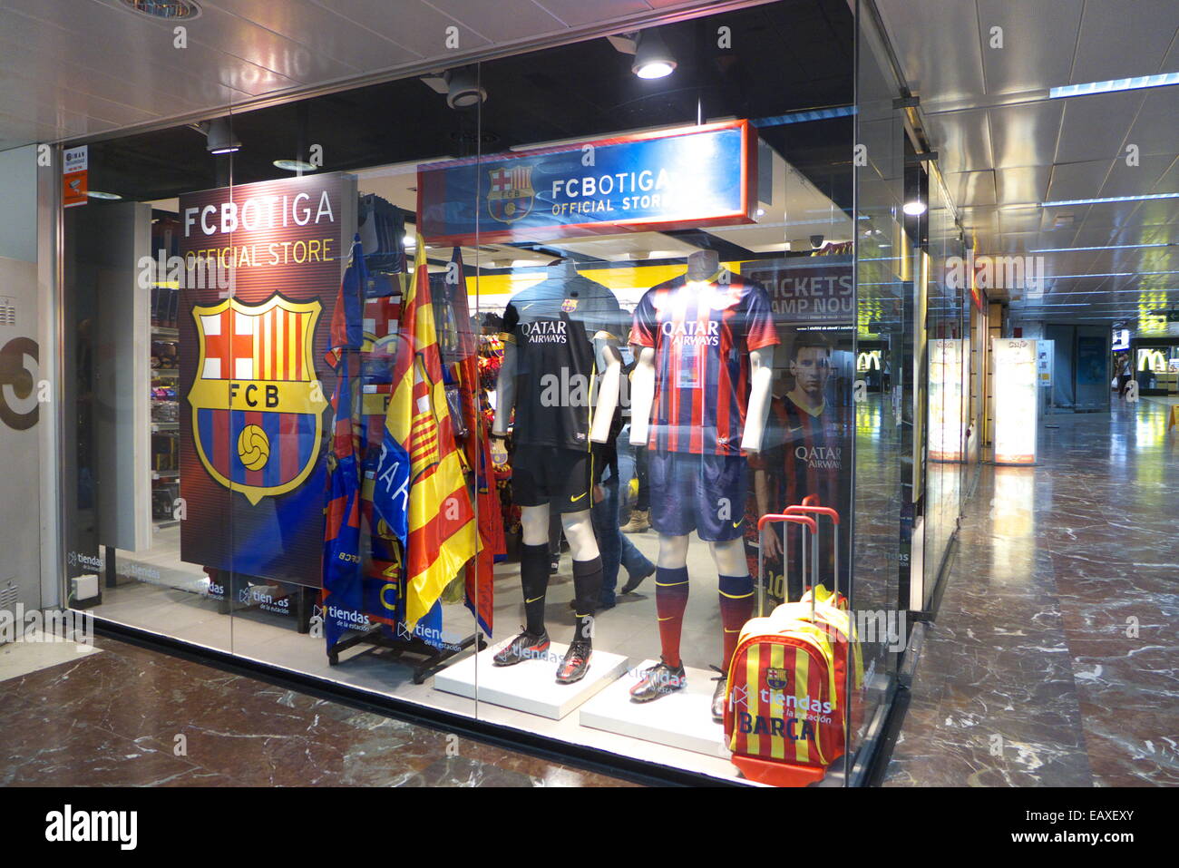 Spain Catalonia Barcelona FC Barcelona Fan club souvenirs shop Stock Photo  - Alamy