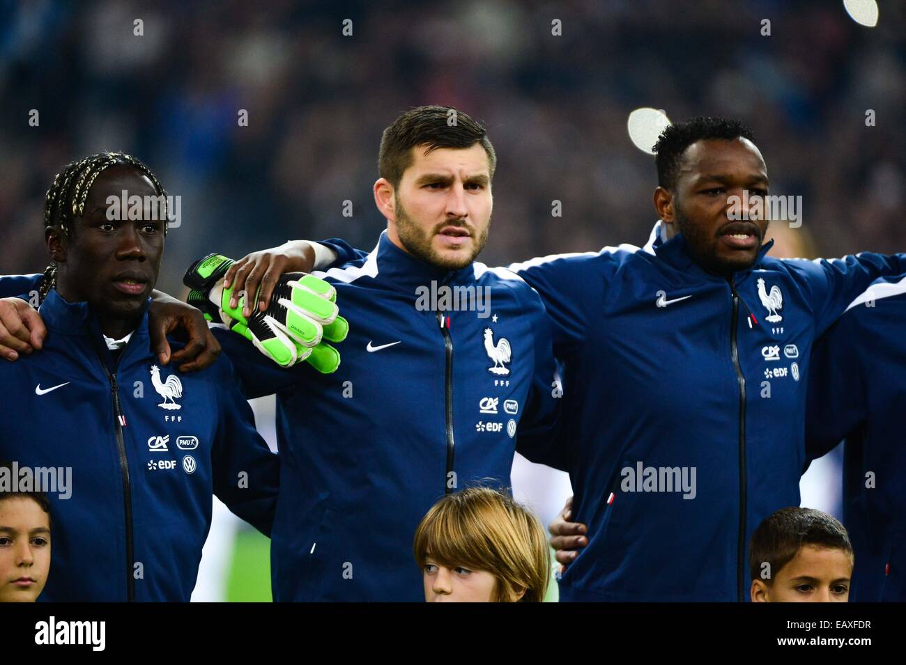 Bacary SAGNA / Andre Pierre GIGNAC / Steve MANDANDA - 18.11.2014 - France / Suede - Match Amical -Marseille Photo : Dave Winter / Icon Sport Stock Photo