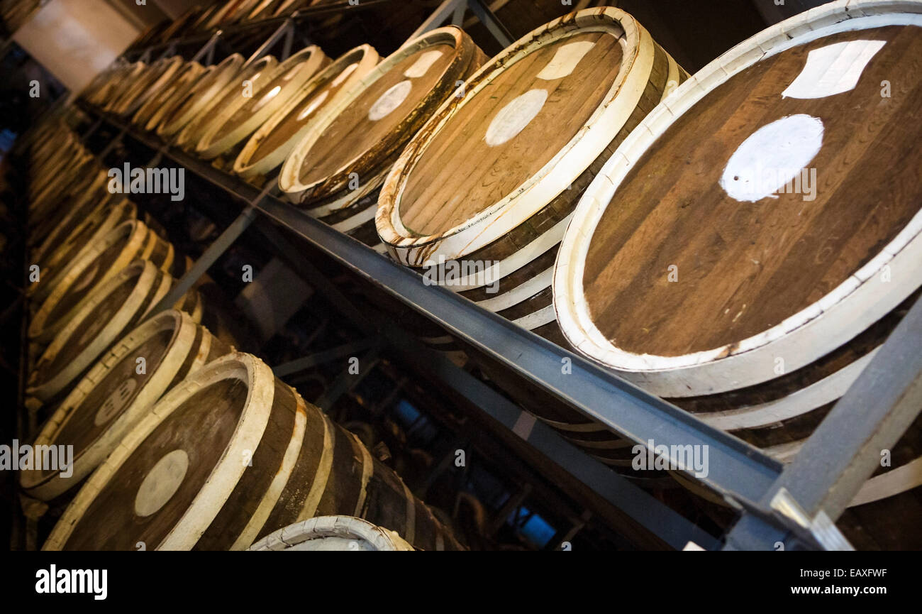 Part of the technology of producing plum brandy Stock Photo Alamy