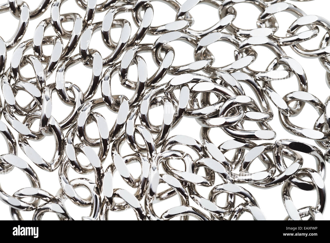 links of metal chain close up isolated on white background Stock Photo ...