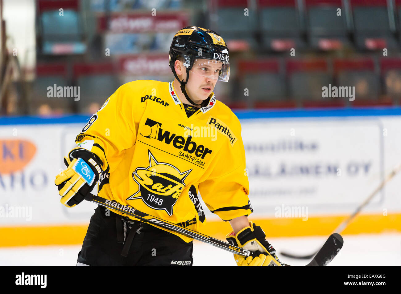 Nov. 18, 2014 - U.S. - 20141118, Jyvskyl, Finland, jkiekkopeli JYP-Saipa, Kuvassa Saipa Kalle Maalahti, Jari Pekkarinen / All Over Press Stock Photo