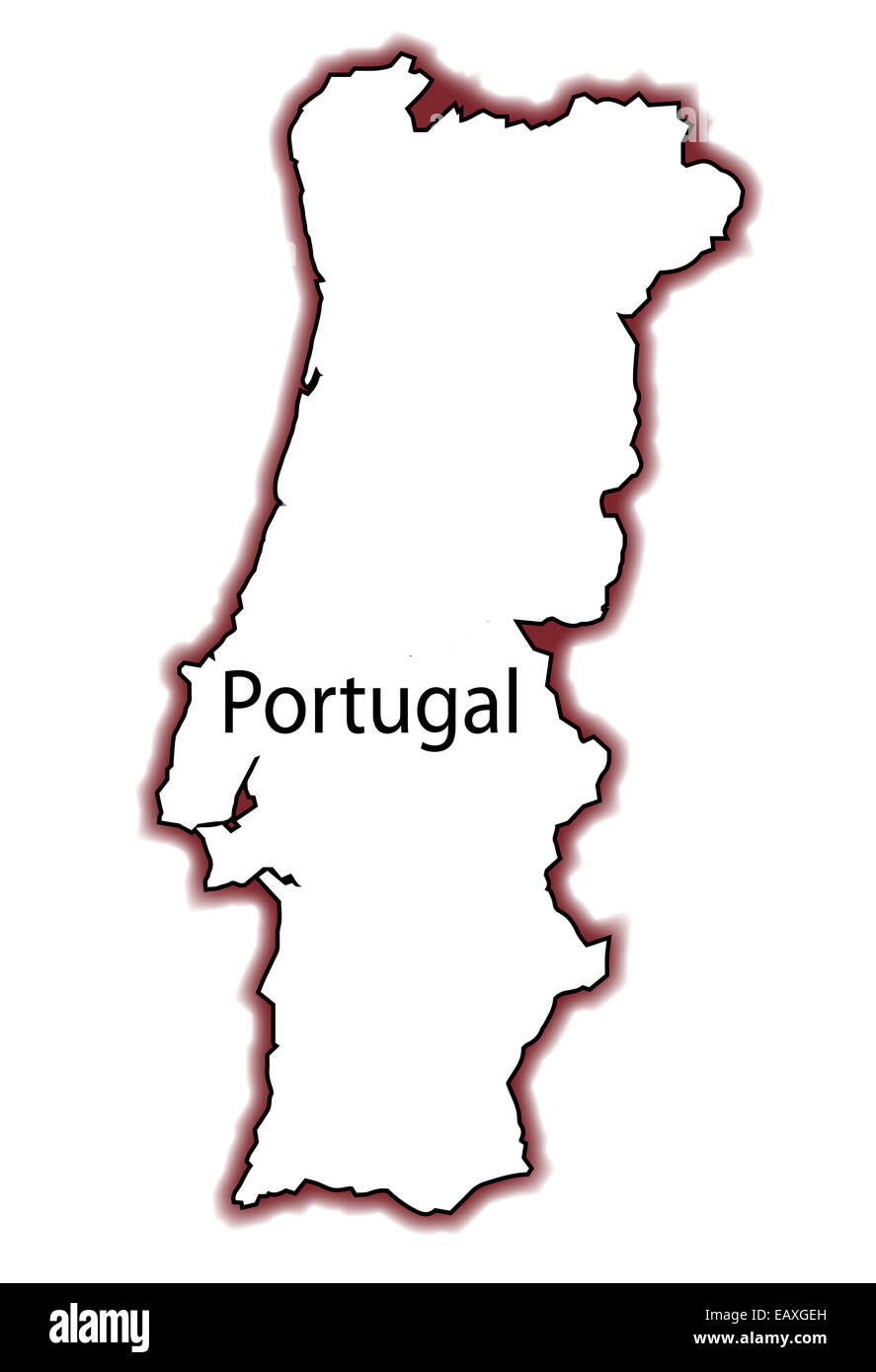 Portugal Map outline, Desenho de esboço do mapa de Portugal, Draw A Portugal  Map