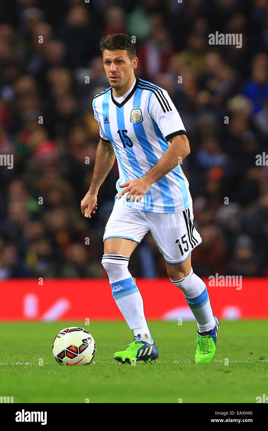 Manchester, UK. 18th Nov, 2014. Martin Demichelis of Argentina - Argentina vs. Portugal - International Friendly - Old Trafford - Manchester - 18/11/2014 Pic Philip Oldham/Sportimage © csm/Alamy Live News Stock Photo