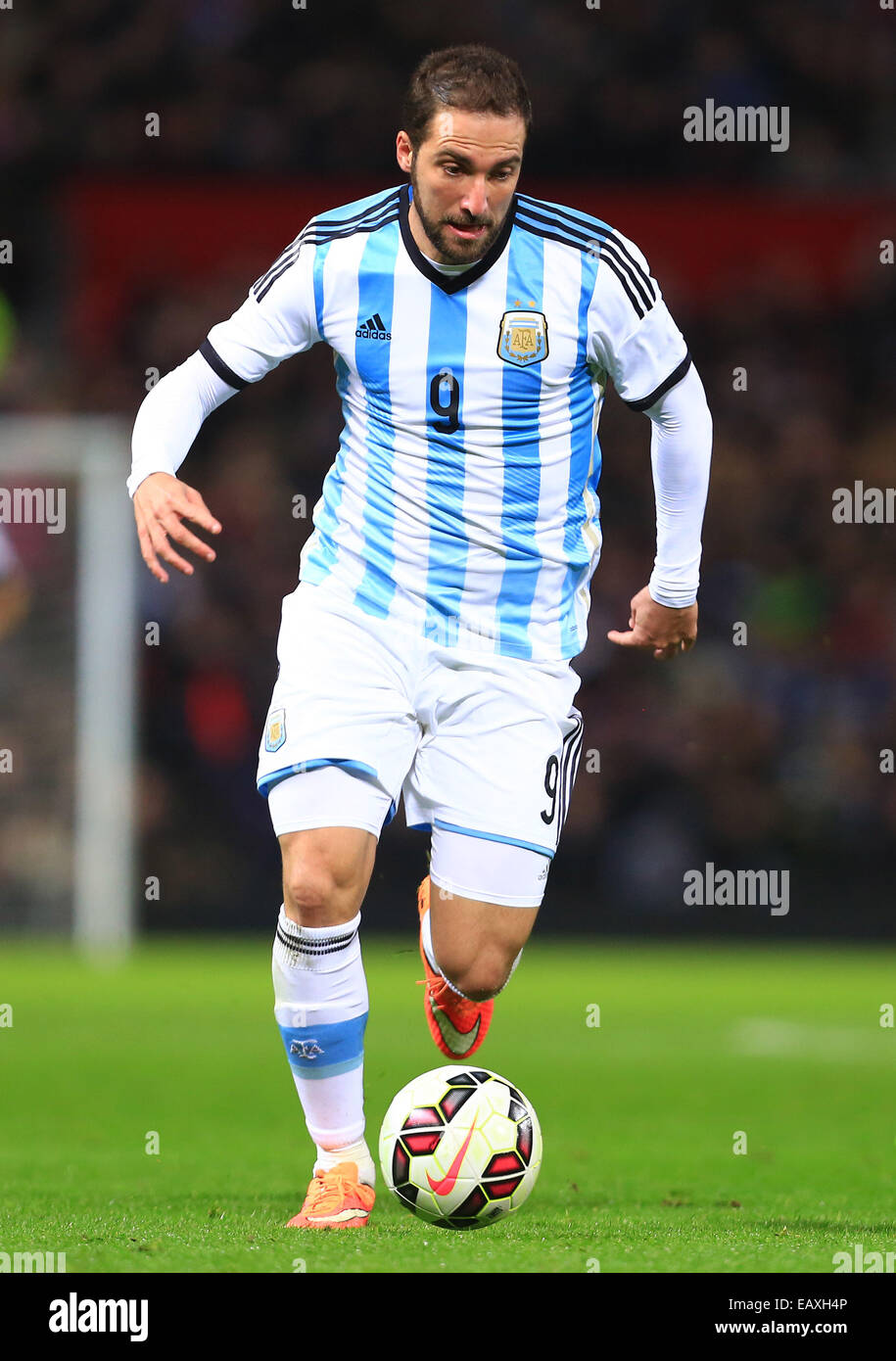 Manchester, UK. 18th Nov, 2014. Gonzalo Higuain of Argentina - Argentina vs. Portugal - International Friendly - Old Trafford - Manchester - 18/11/2014 Pic Philip Oldham/Sportimage © csm/Alamy Live News Stock Photo