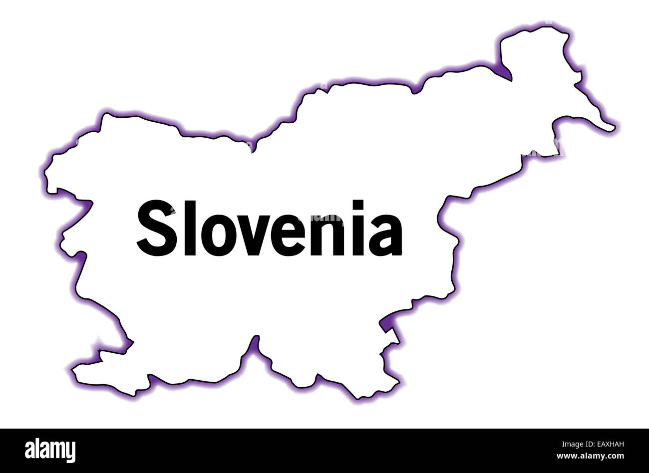 Outline Map Of Slovenia Over A White Background Stock Photo Alamy   Outline Map Of Slovenia Over A White Background EAXHAH 