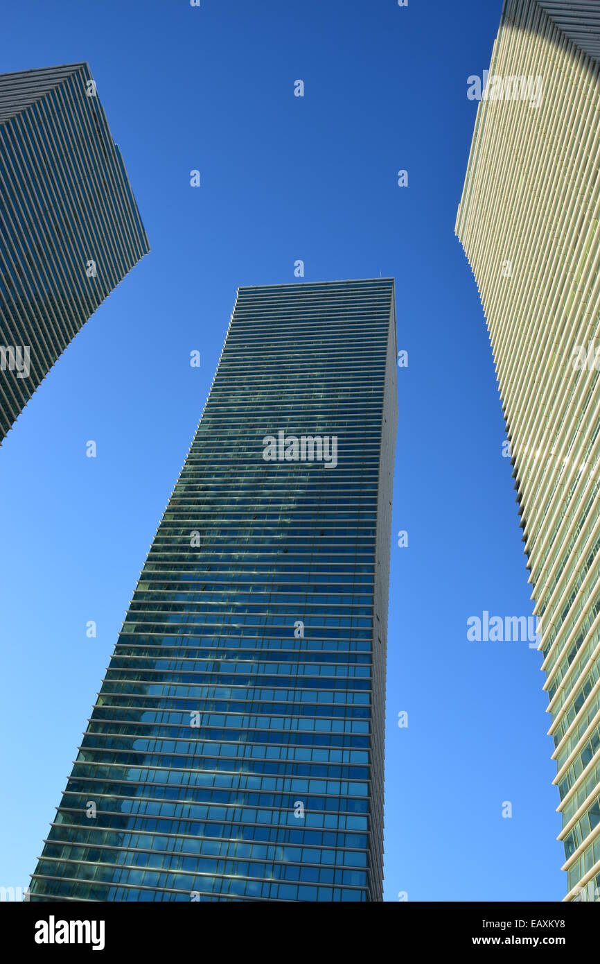 Residential buildings called POLAR LIGHTS in Astana, Kazakhstan Stock Photo
