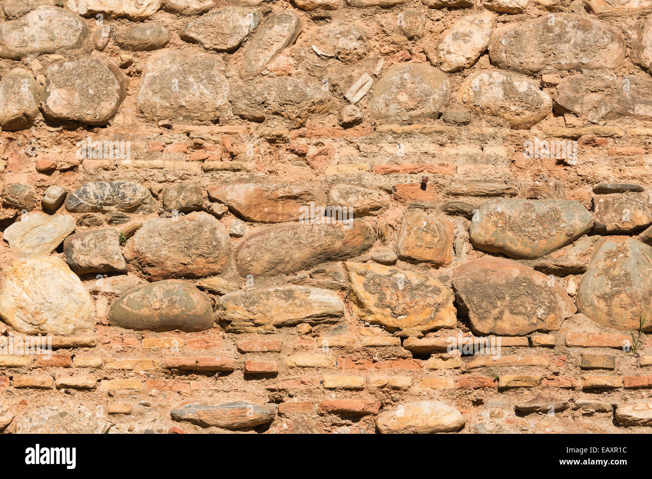 Detail of a wall in the Alhambra, Granada, Andalusia, Spain Stock Photo