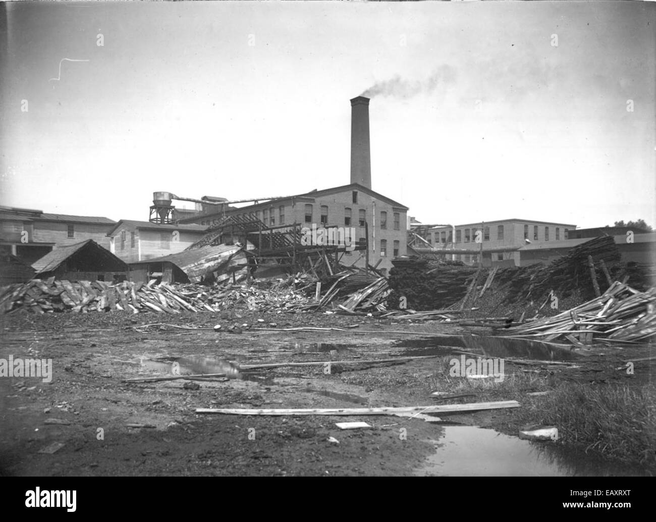 Destruction at furniture factory (4 Stock Photo Alamy