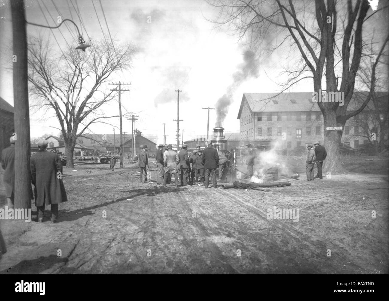 Fire on Davis St, Keene NH (1 Stock Photo Alamy