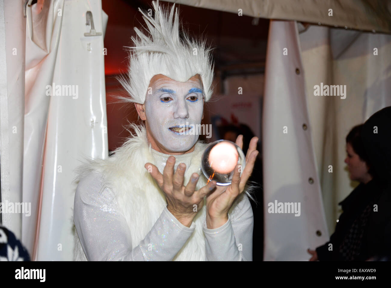 London, UK. 21st Nov 2014. Theatre Royal Stratford East attends Newham London at Westfield Stratford City Christmas Light Switch on at the front of Stratford Station in London. Credit:  See Li/Alamy Live News Stock Photo