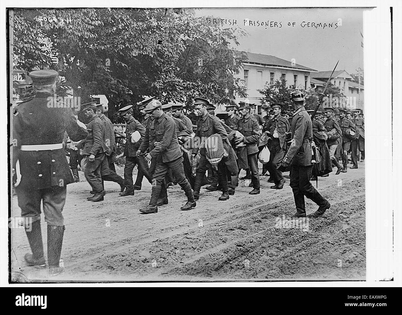 This image shows British prisoners during World War I, captured by ...