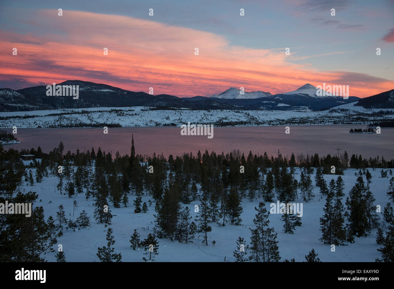 Dillon, Colorado The Dillon Reservoir in White River National Forest. The reservoir is the