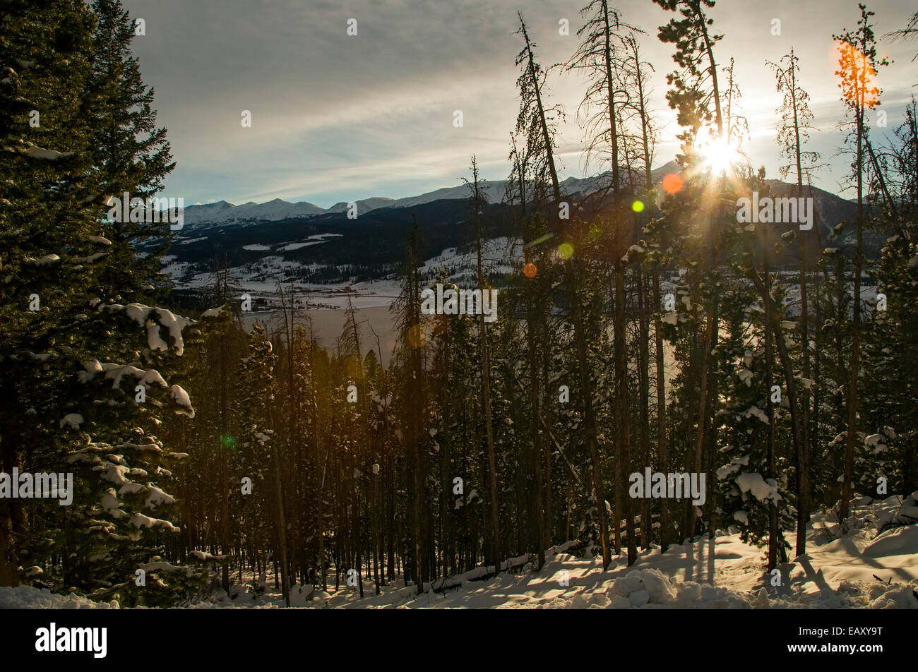 Dillon, Colorado The Dillon Reservoir in White River National Forest. The reservoir is the