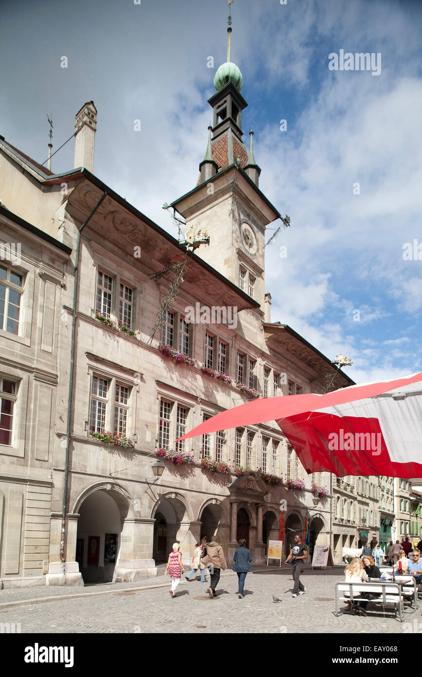 city hall, place de la palud, old town, lausanne, switzerland, europe Stock Photo