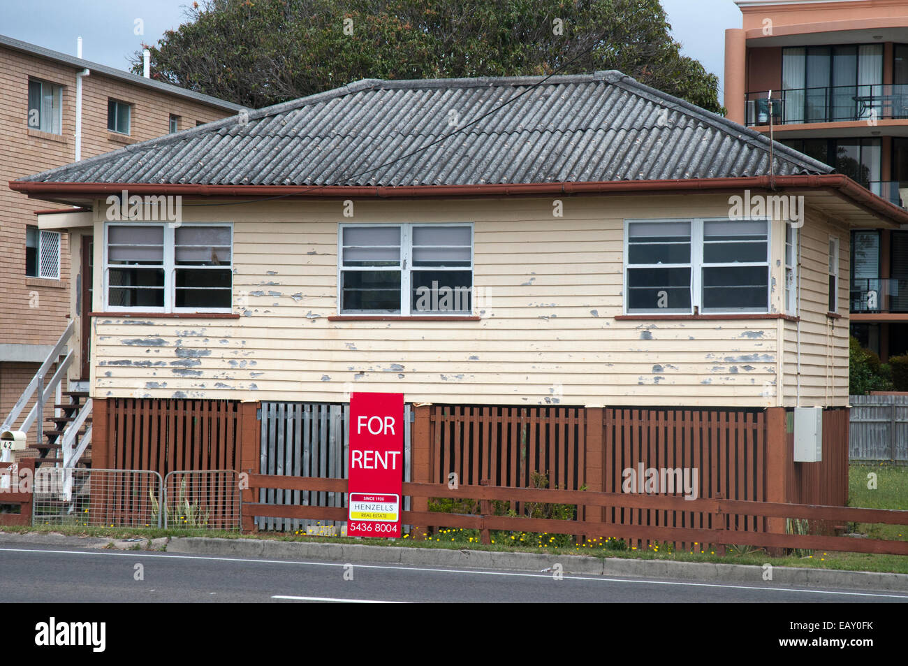 A neglected seaside rental property at Golden Beach, Caloundra