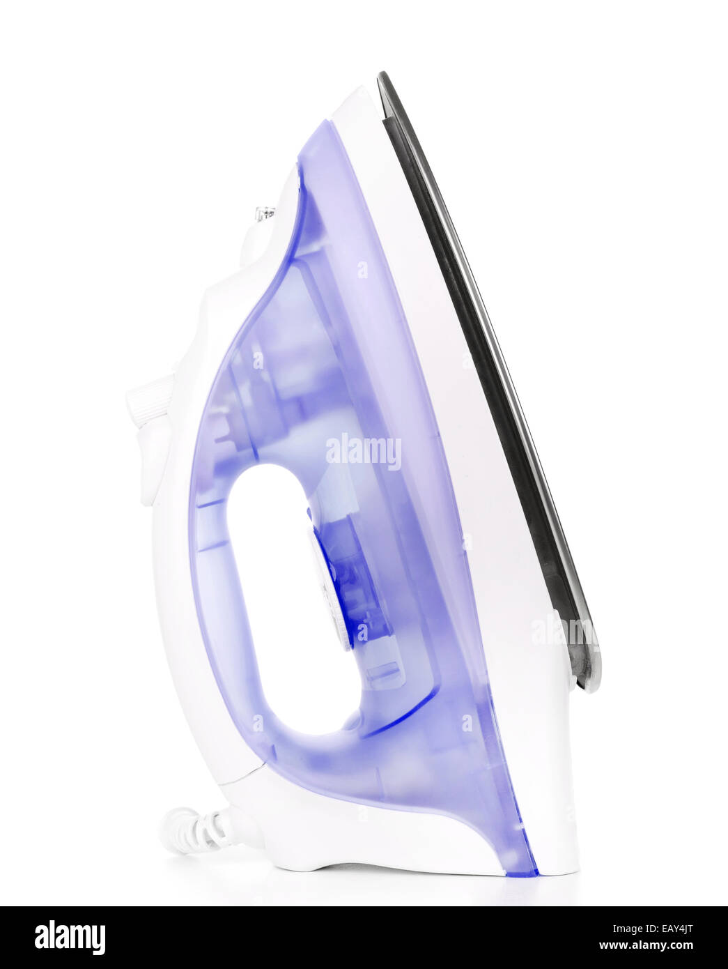 Modern electric iron on white Stock Photo Alamy
