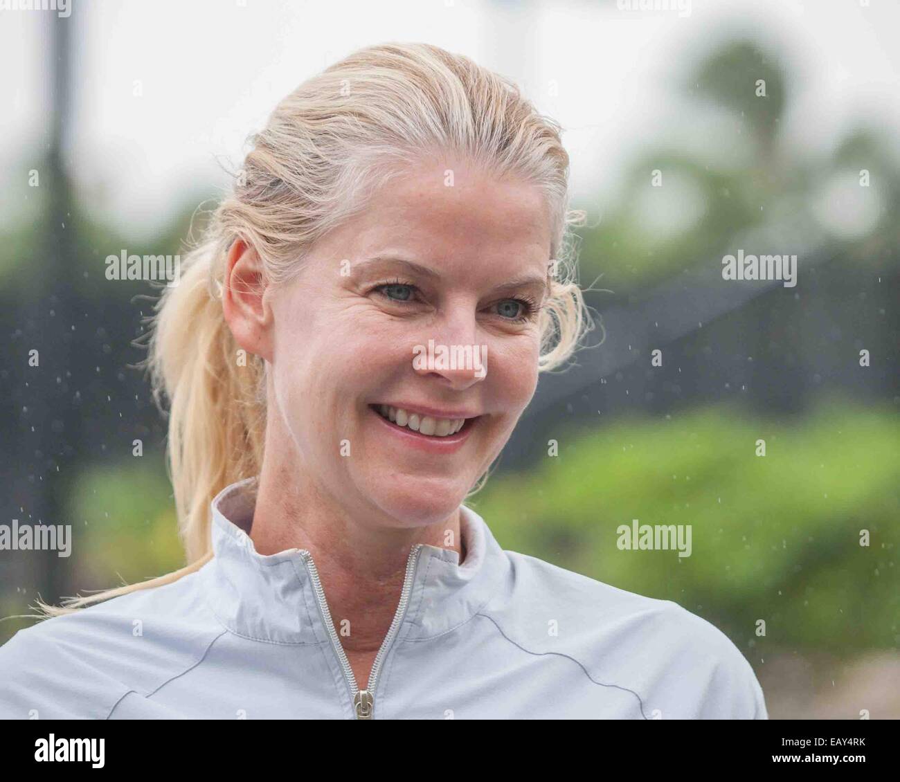 Boca Raton, Florida, US. 21st Nov, 2014. Portrait of MAEVE QUINLAN, an American actress and former professional tennis player, at the Boca Raton Resort & Club, Boca Raton, Florida for the Tennis With Chrissie & Friends.Media Event. Credit:  Arnold Drapkin/ZUMA Wire/Alamy Live News Stock Photo