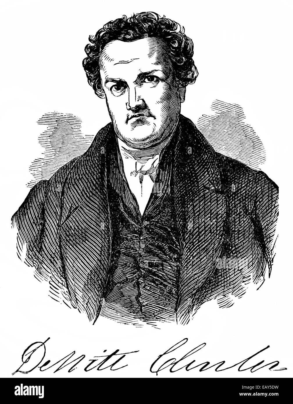 DeWitt Clinton, 1769 - 1828, American politician, mayor of New York City and Governor of the State of New York, Portrait von DeW Stock Photo