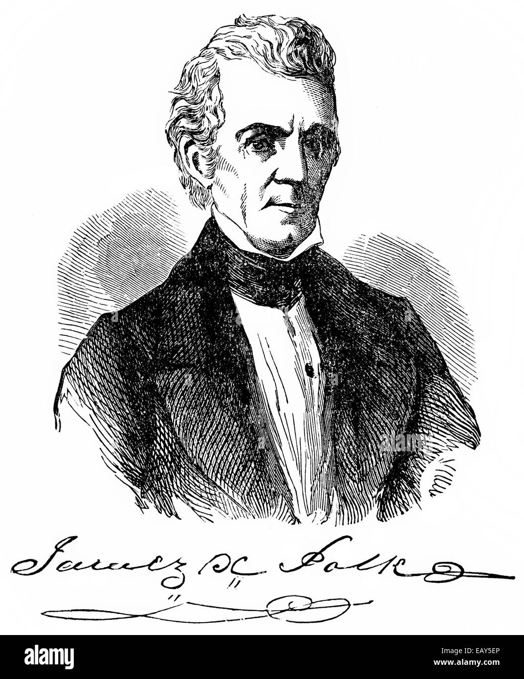 James Knox Polk, 1795 - 1849, the 11th President of the United States, James Knox Polk, 1795 - 1849, elfter Präsident der Verein Stock Photo