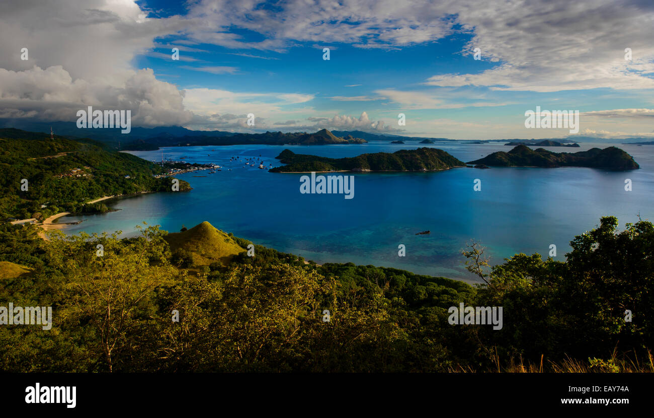 Bays and islands in Labuan Bajo, Flores, Indonesia Stock Photo
