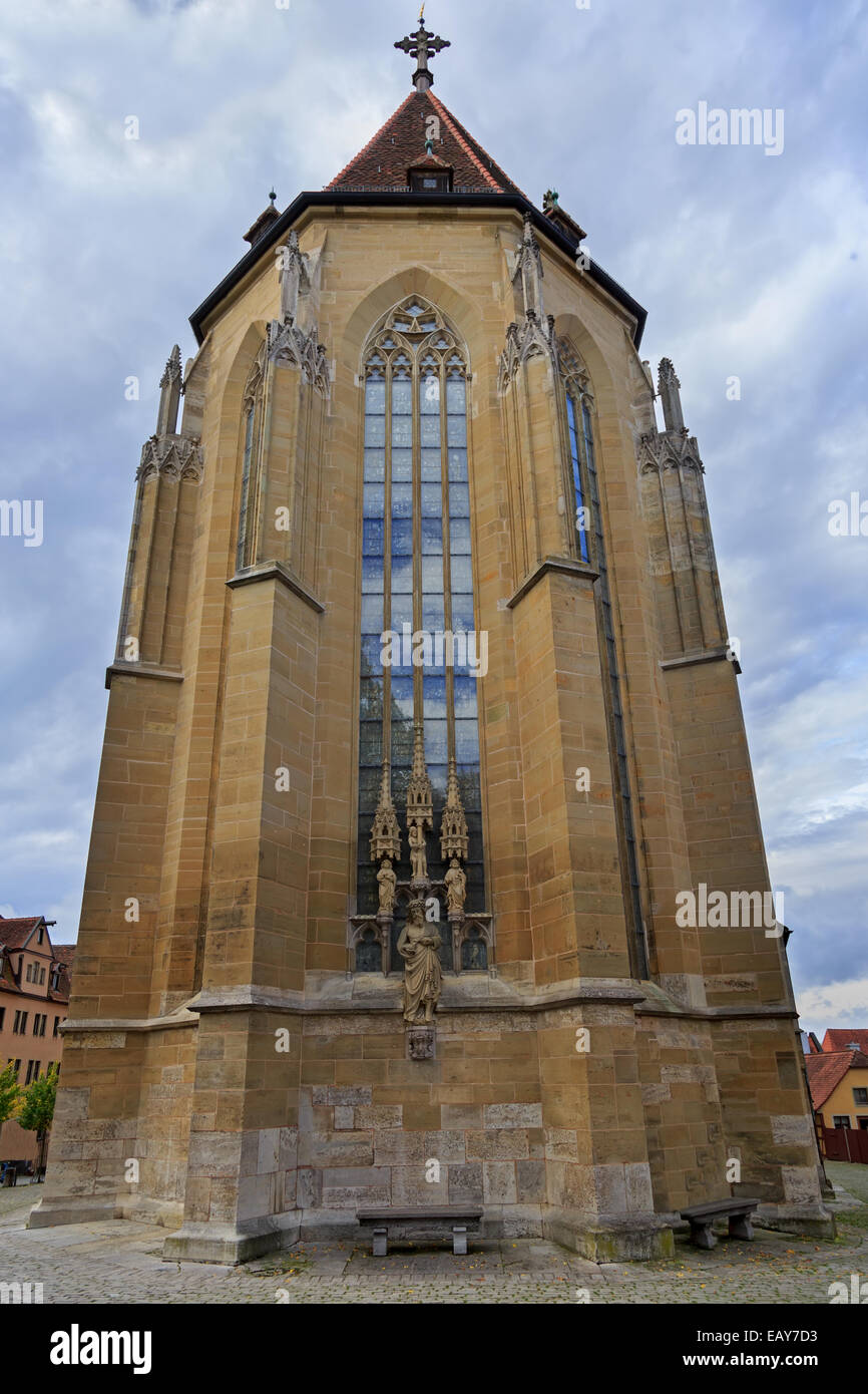 Church of Saint Jacob, lutheran in the Rothenburg ob der Tauber, Germany Stock Photo