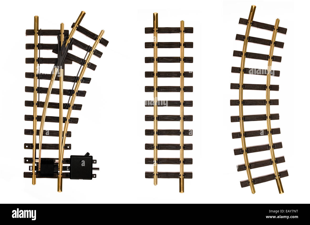 Rail track isolated on a white background Stock Photo Alamy