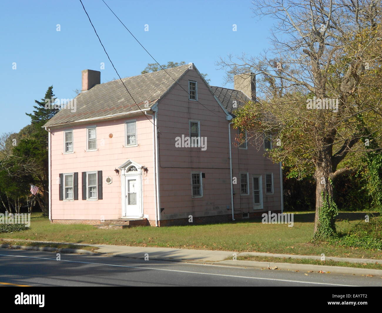 Judge Nathaniel Foster House listed on the NRHP on August 25, 2014 (#14000516) at 1649 Bayshore Dr. in Villas, Lower Township, Cape May County, New Jersey Stock Photo
