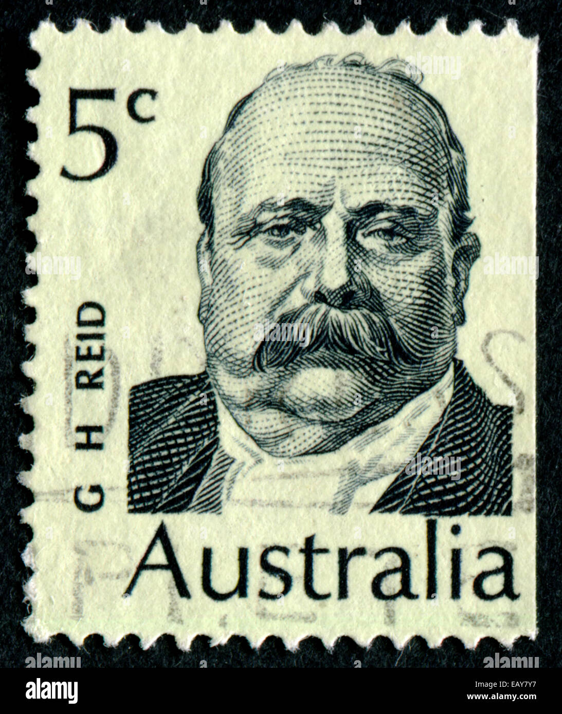AUSTRALIA - CIRCA 1969: A stamp printed in Australia shows Sir George Reid was an Australian politician, Premier of New South Wa Stock Photo