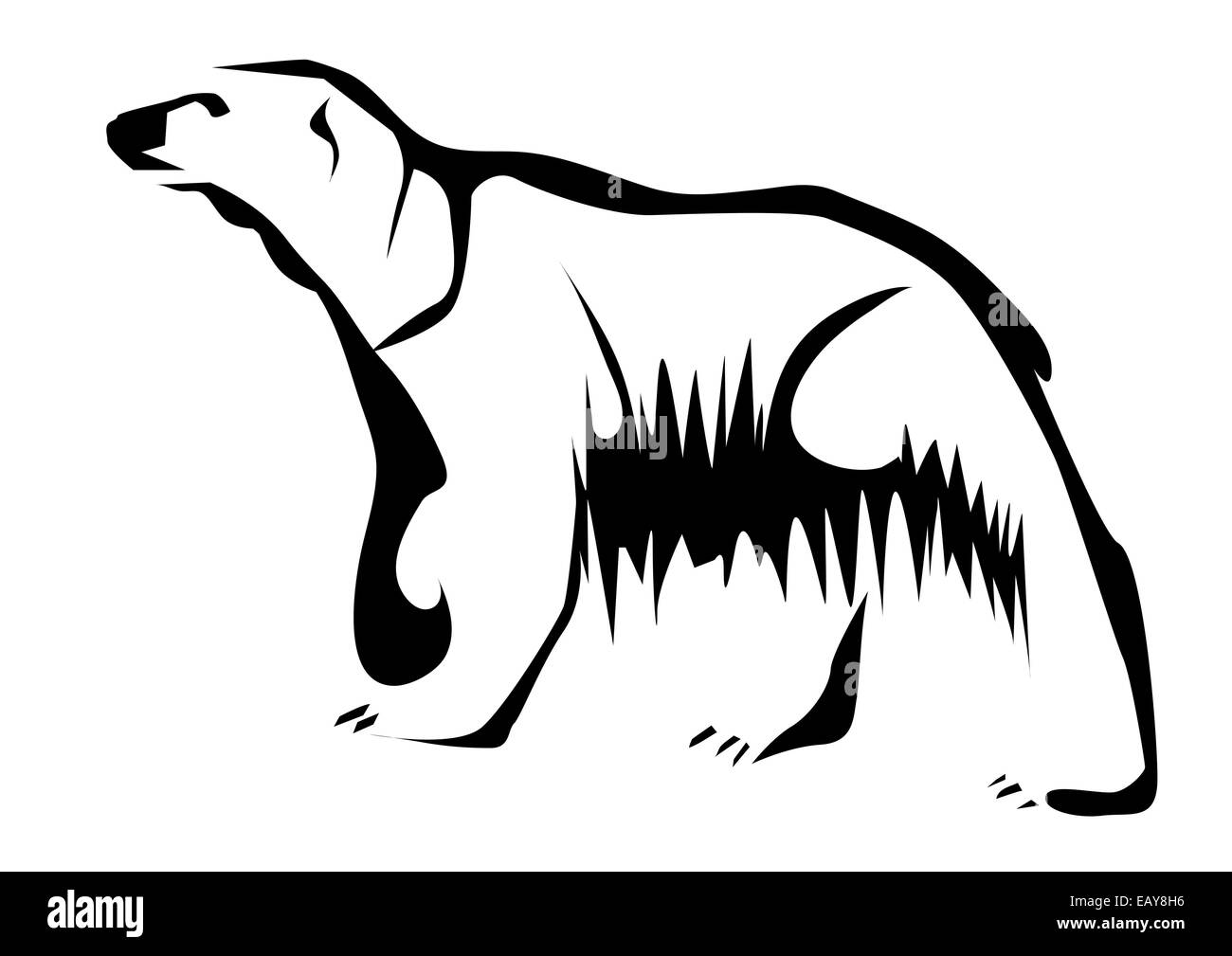 Polar bear walking Black and White Stock Photos & Images - Alamy