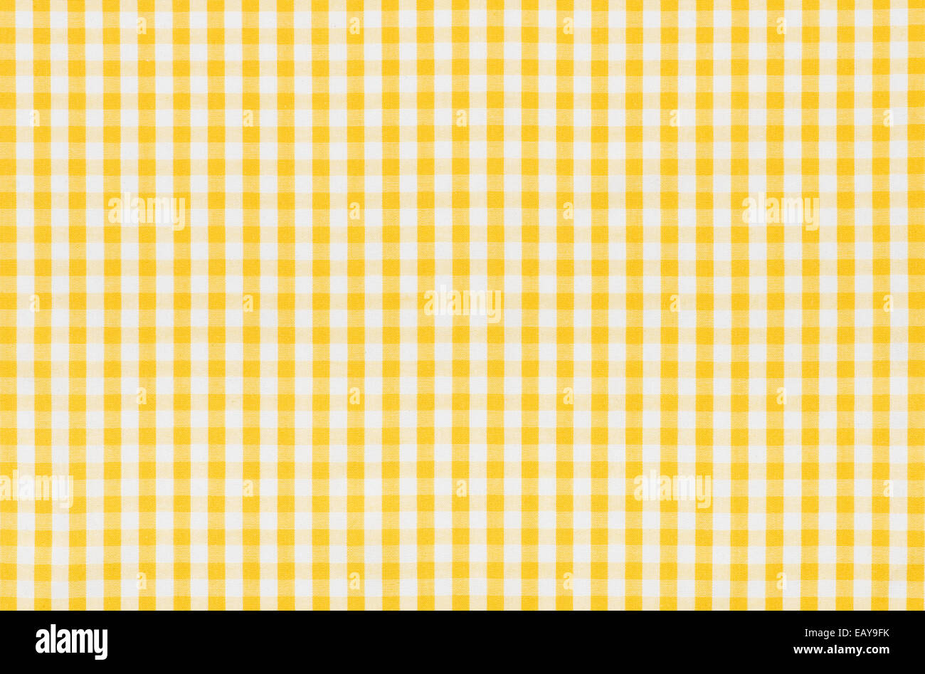 Yellow and white checkered fabric Stock Photo Alamy