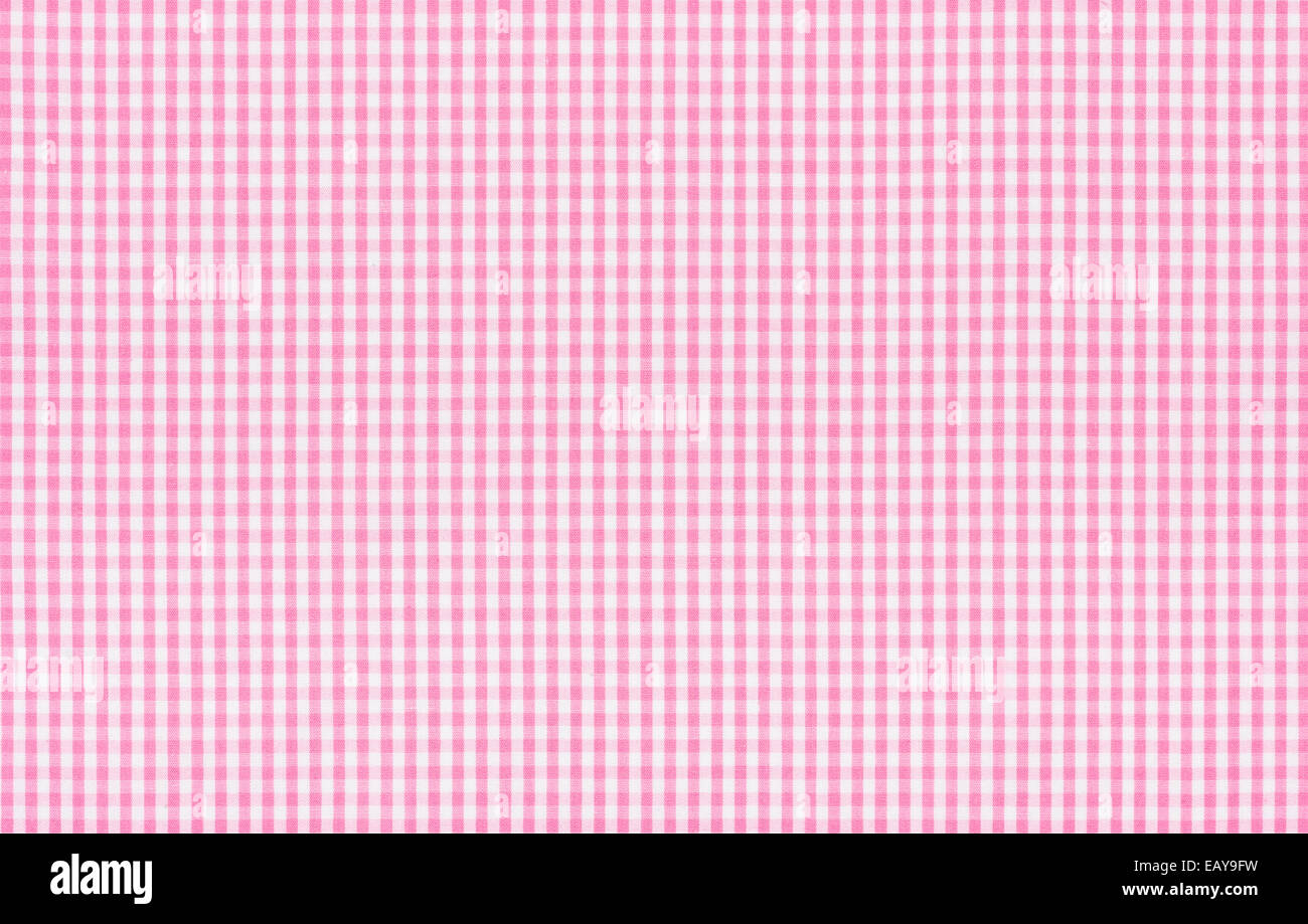 Pink and white checkered fabric Stock Photo Alamy