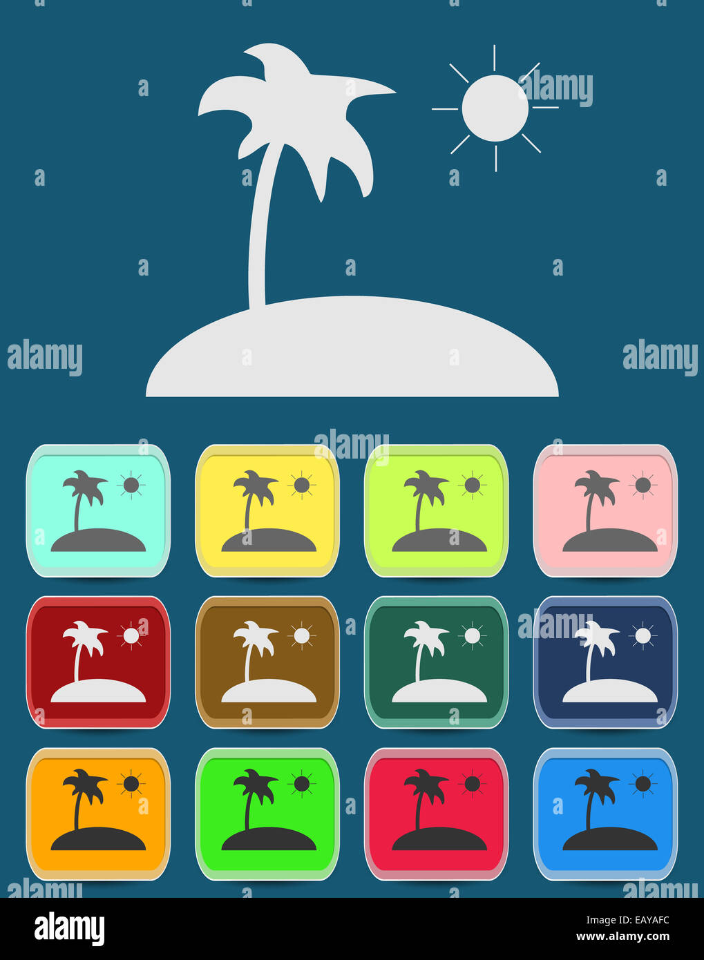 Coconut palm tree clipart hi-res stock photography and images - Alamy