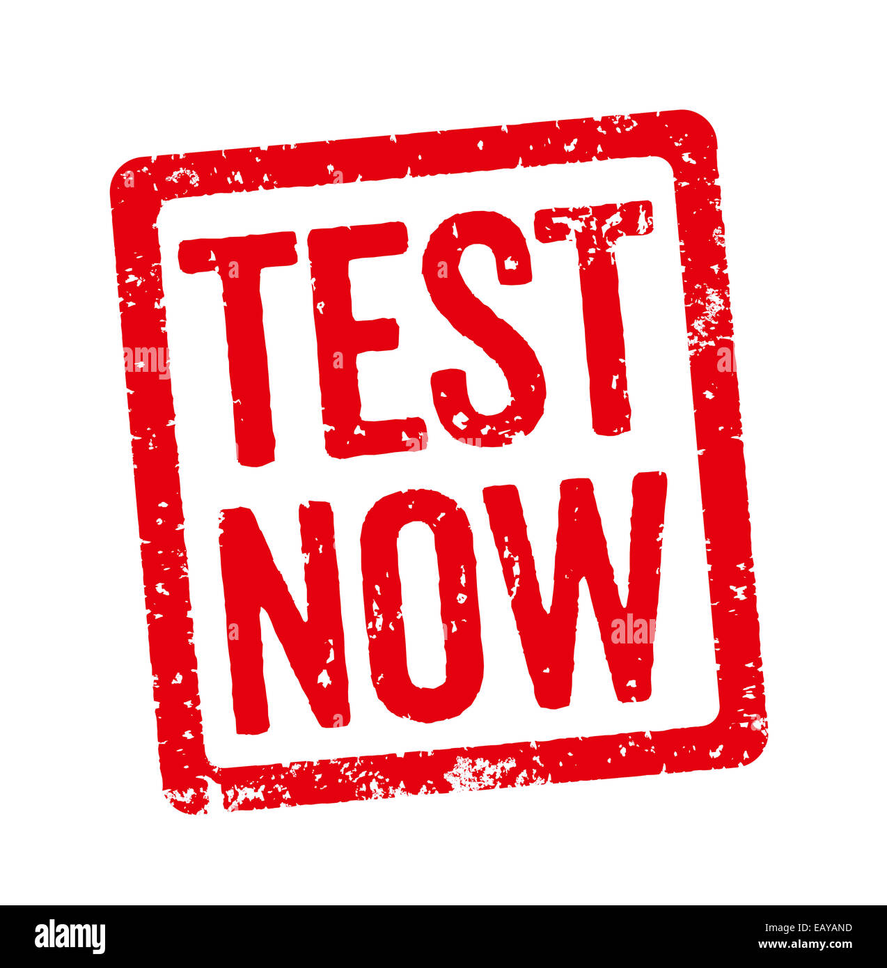 Red Stamp Test now Stock Photo Alamy