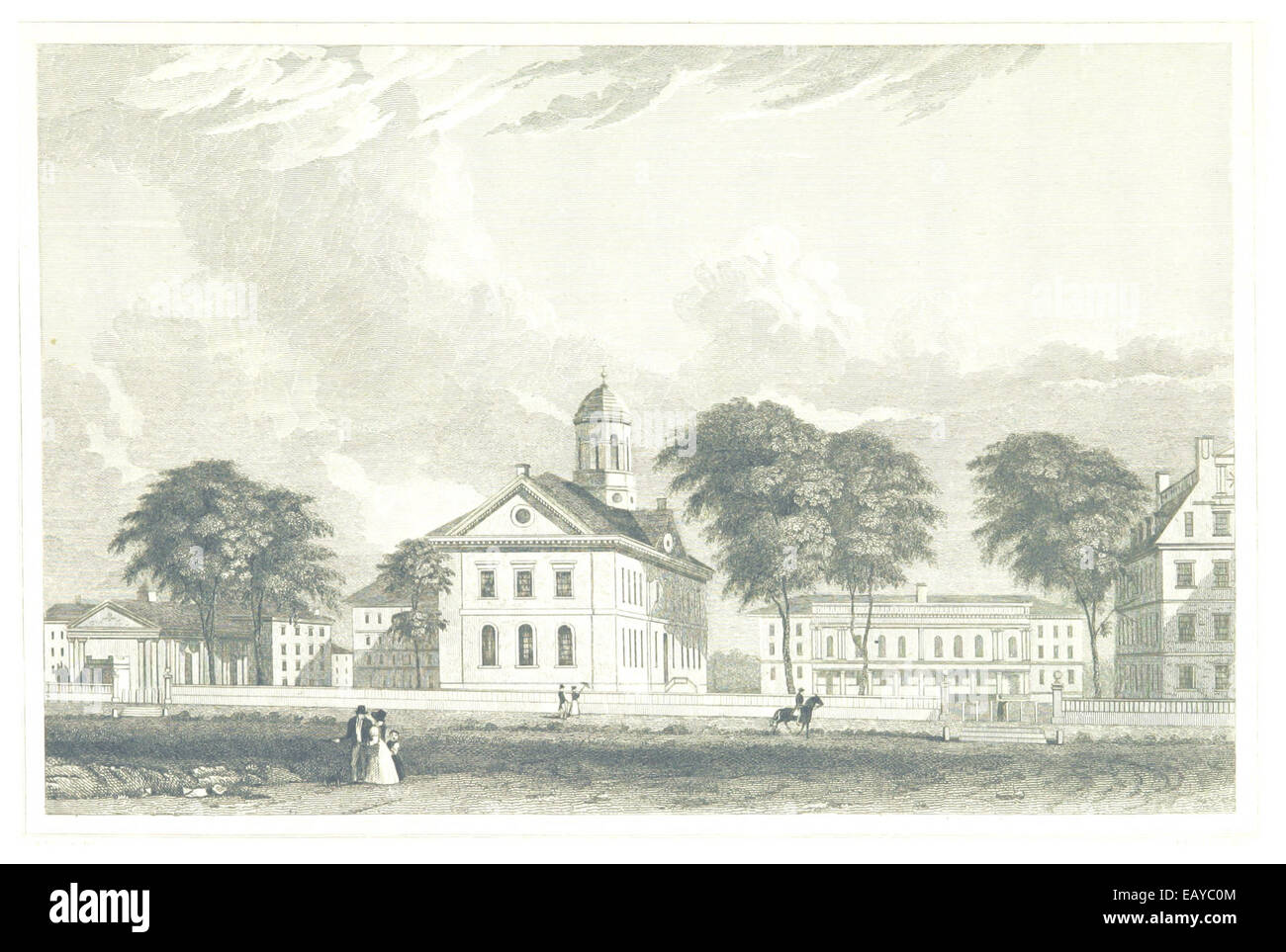 HINTON(1834) 2.367 Harvard University, Mass. Stock Photo