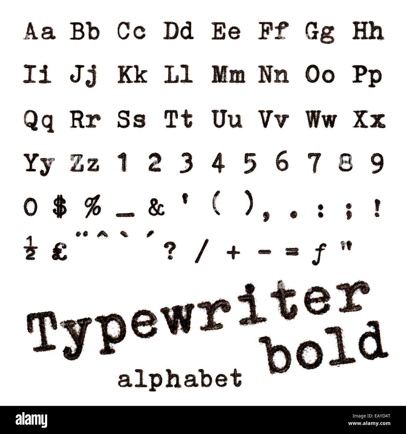 Typewriter Bold Alphabet High Resolution Stock Photography And Images Alamy