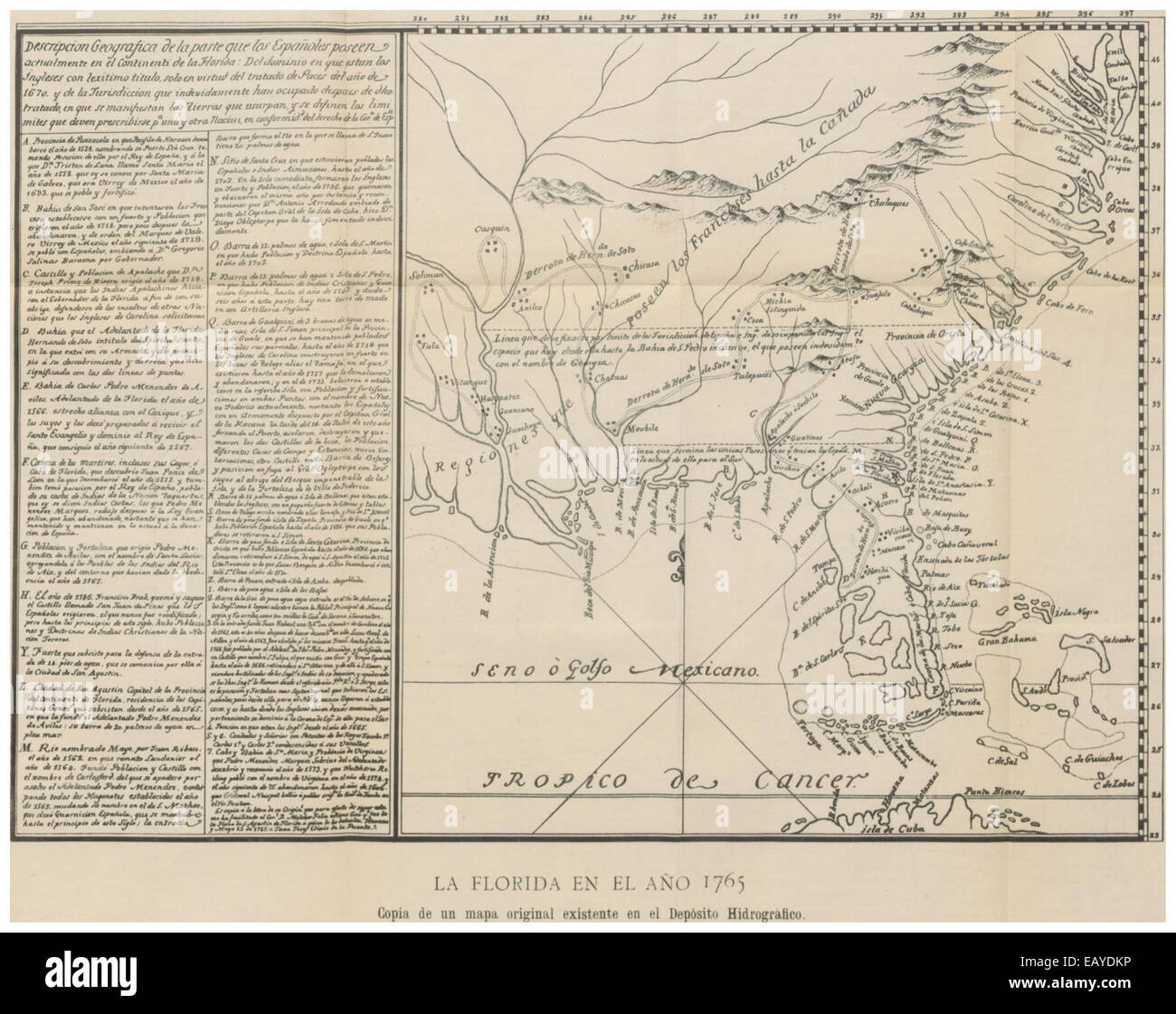 Map of florida 1765 hi-res stock photography and images - Alamy