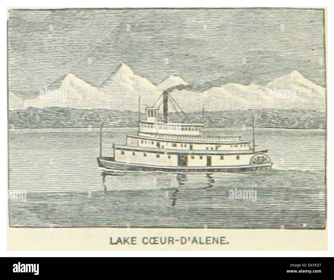 US-ID(1891) p202 LAKE COEUR-D'ALENE Stock Photo