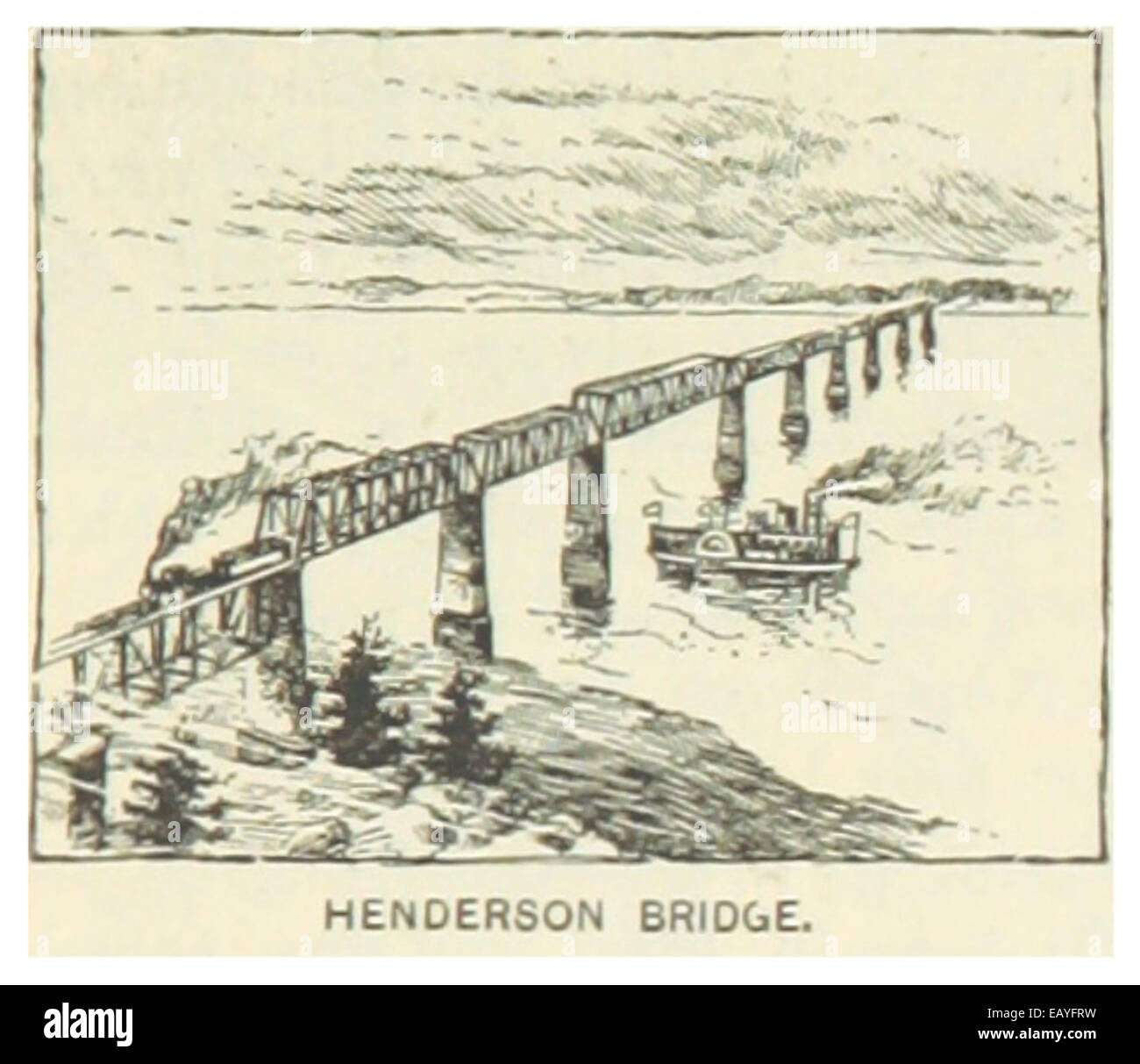 US-KY(1891) p293 HENDERSON BRIDGE Stock Photo